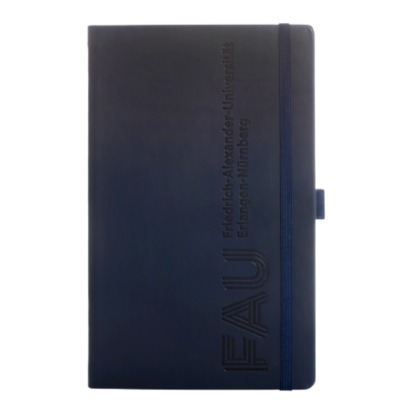 Blue notebook A5 of the FAU Erlangen-Nuremberg
