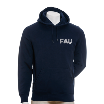 Navy Hoodie aus Bio-Baumwolle der FAU Erlangen-Nürnberg